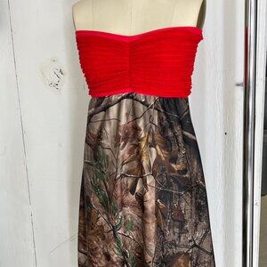 RED Camo Bridesmaid Dress Camo Wedding Dress Camouflage